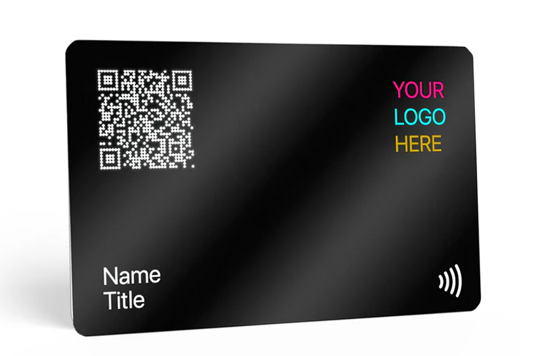 NFC Enabled PVC Black Color Business Cards